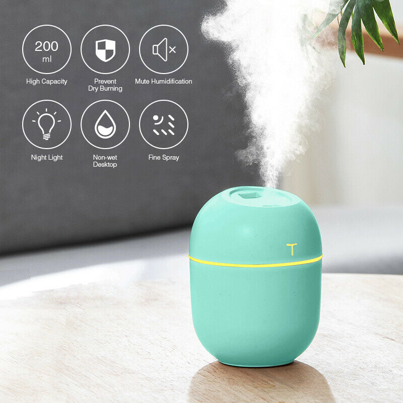 Air Humidifier Mini Ultrasonic USB Essential Oil Diffuser Car Purifier Aroma Anion Mist Maker for Home Car