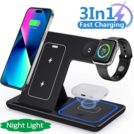 3 In 1 Fast Wireless Charger Stand